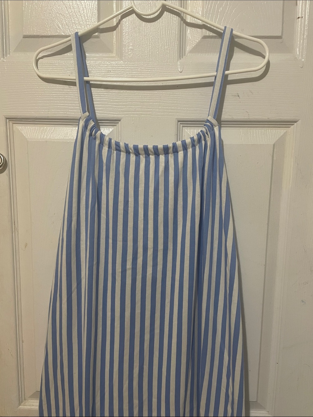 H&M Blue and White Striped Maxi Dress